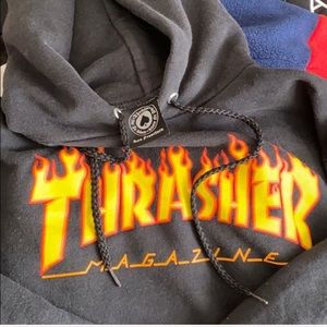 Black thrasher hoodie